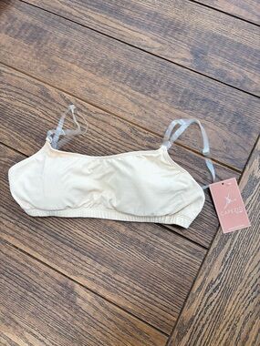 Capezio Beige Dance Bra with Sheer Straps